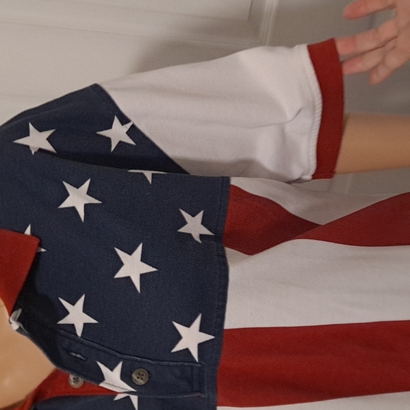 RedHead American Legacy Stars and Stripes Short-Sleeve Polo XL - Picture 3 of 5